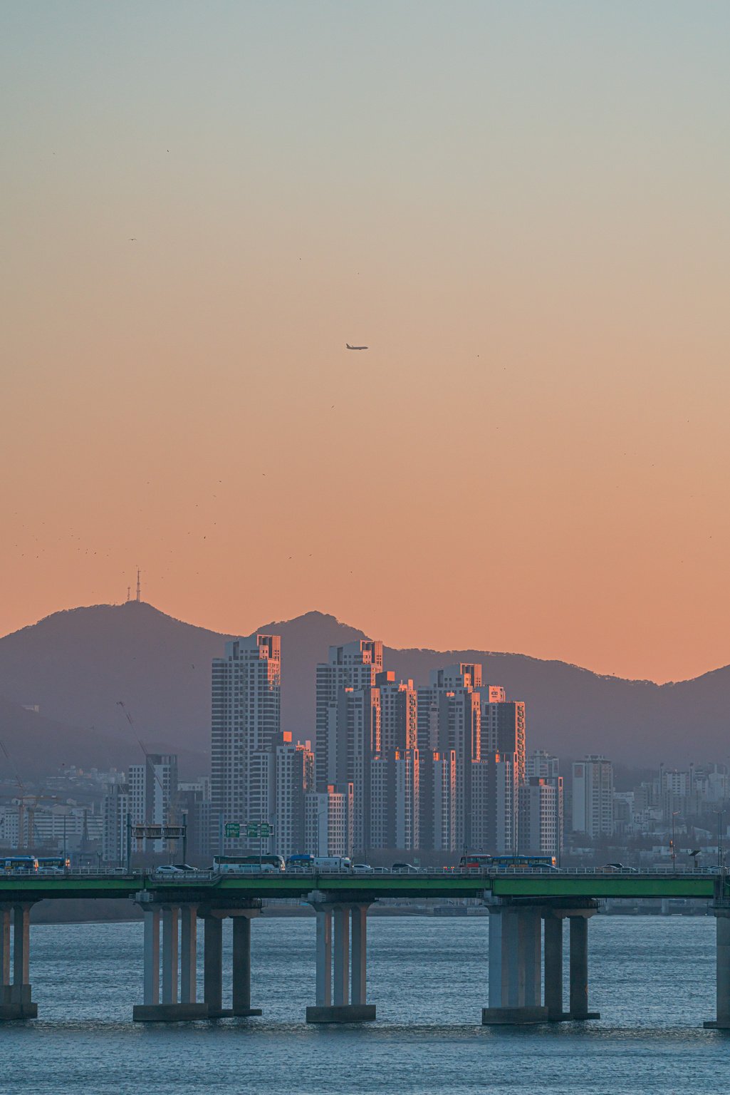 City Skyline during Sunset